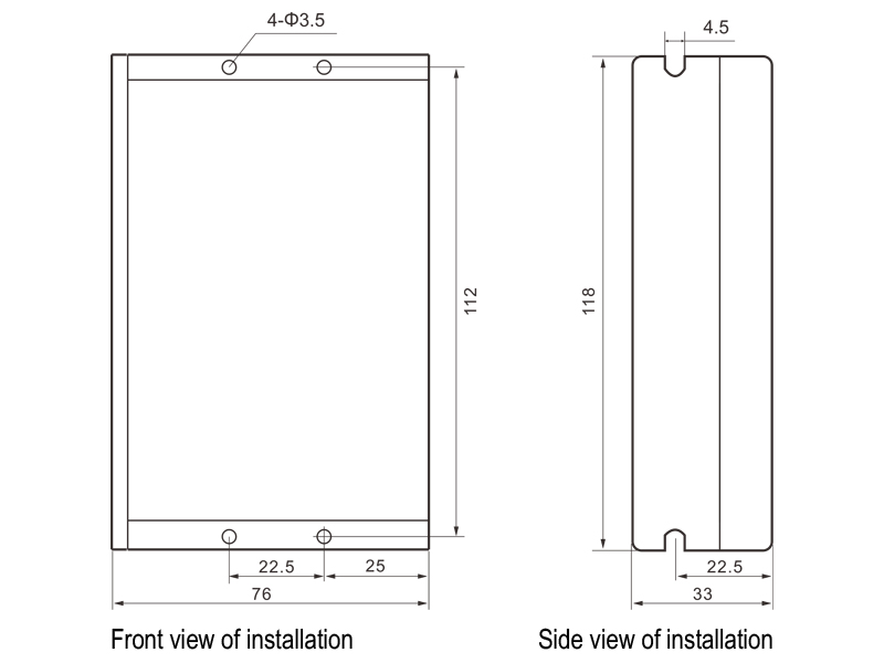  3R60 Dimensions