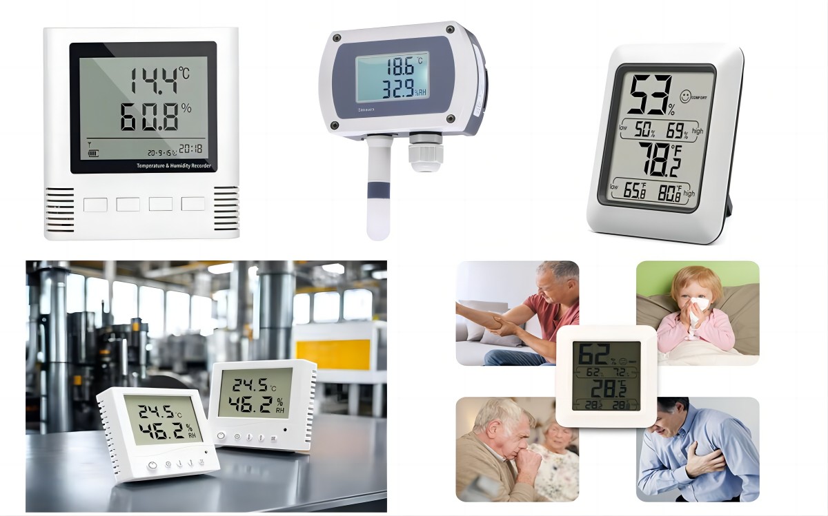 Development of digital temperature and humidity sensors