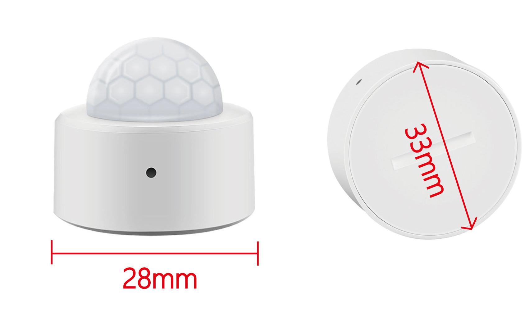 human motion sensor specific size